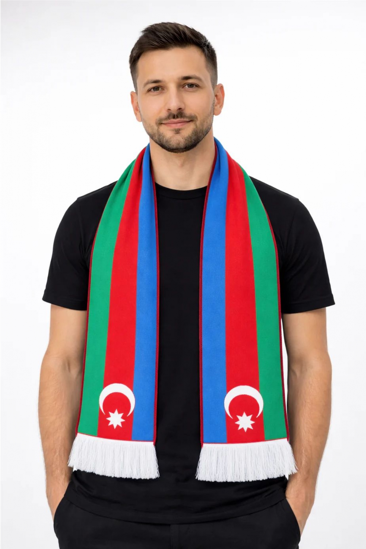 Azerbaycan Bayraklı Dokuma Atkı