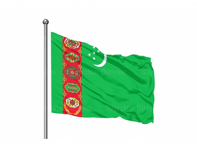 Türkmenistan Bayrak 70x105cm 