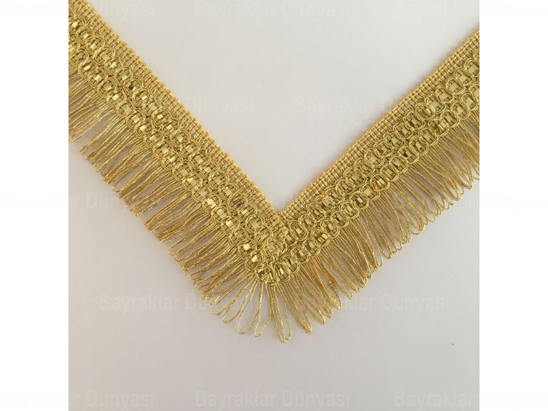 225 cm Saçaklı Krom Makam Bayrağı