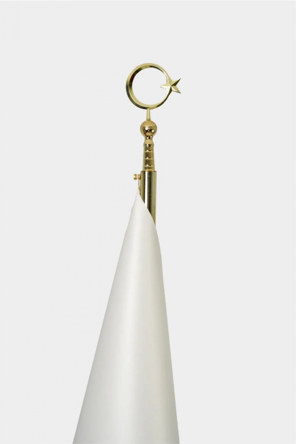 245 Cm Saçaksız Sarı Kaplama Makam Bayrağı