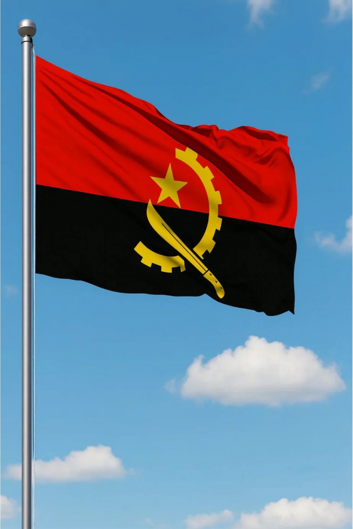 50x75 Angola Gönder Bayrağı