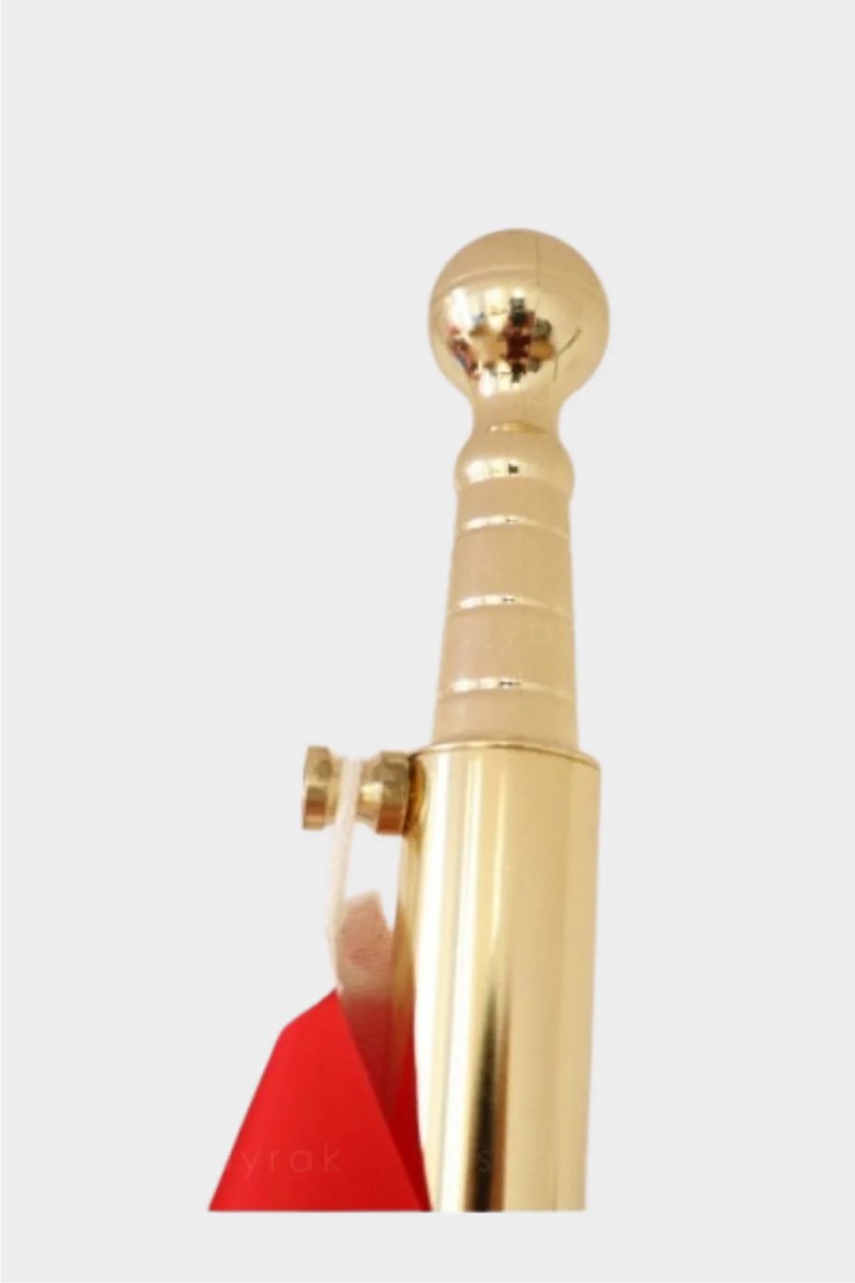 245 Cm Saçaksız Sarı Kaplama Makam Bayrağı