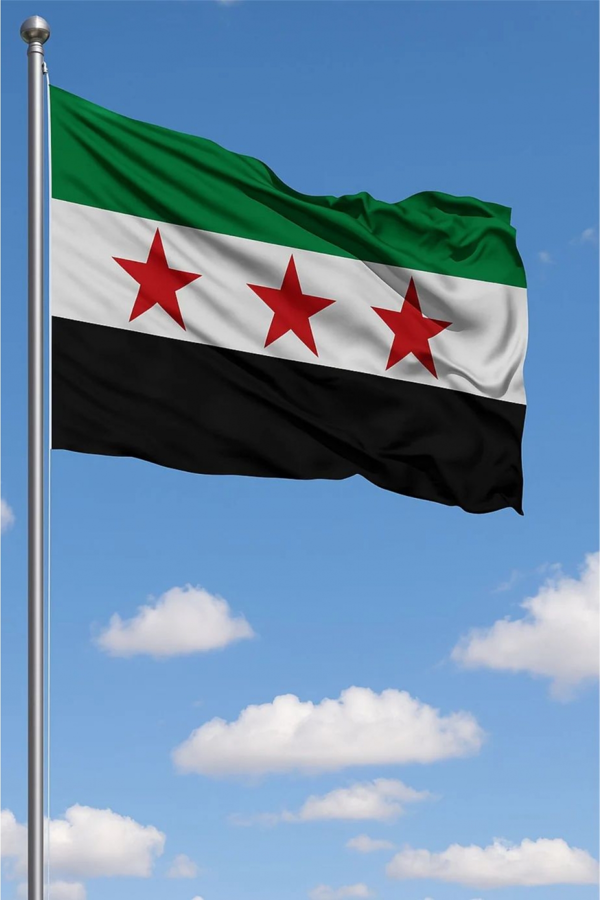 Yeni Suriye Gönder Bayrağı 50x75