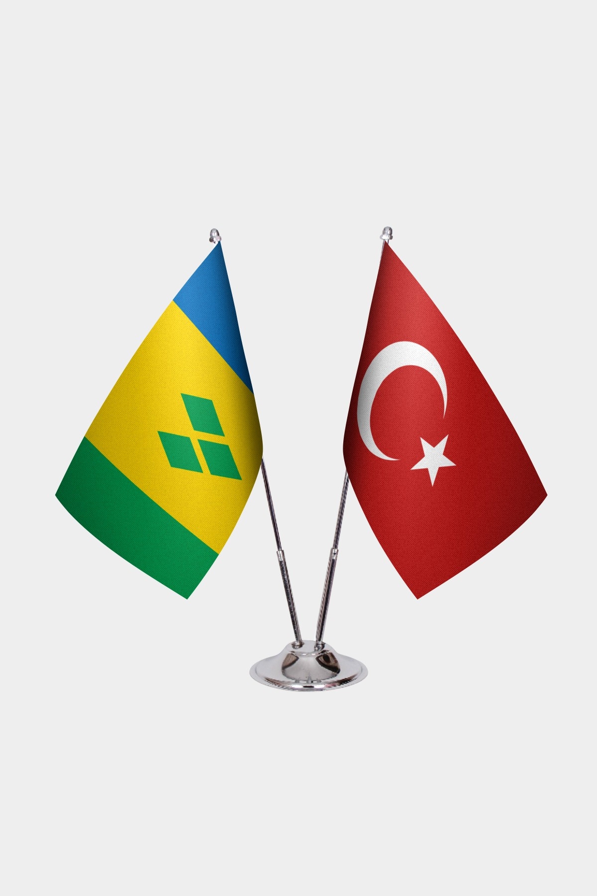 Saint Vincent Ve Grenadinler İkili Masa Bayrağı