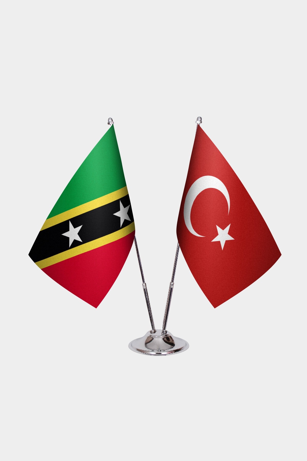 Saint Kitts Ve Nevis İkili Masa Bayrağı