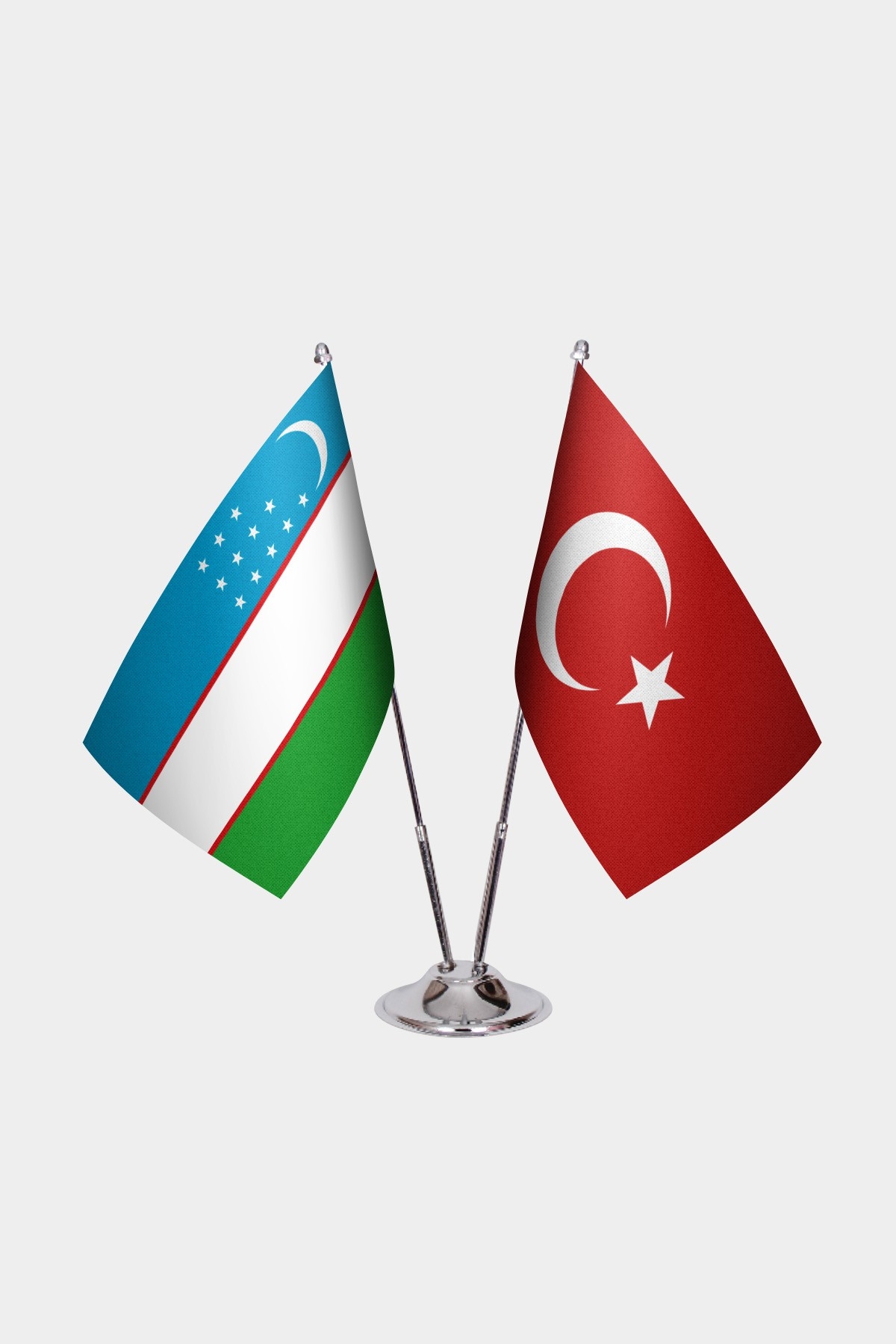 Özbekistan İkili Masa Bayrağı
