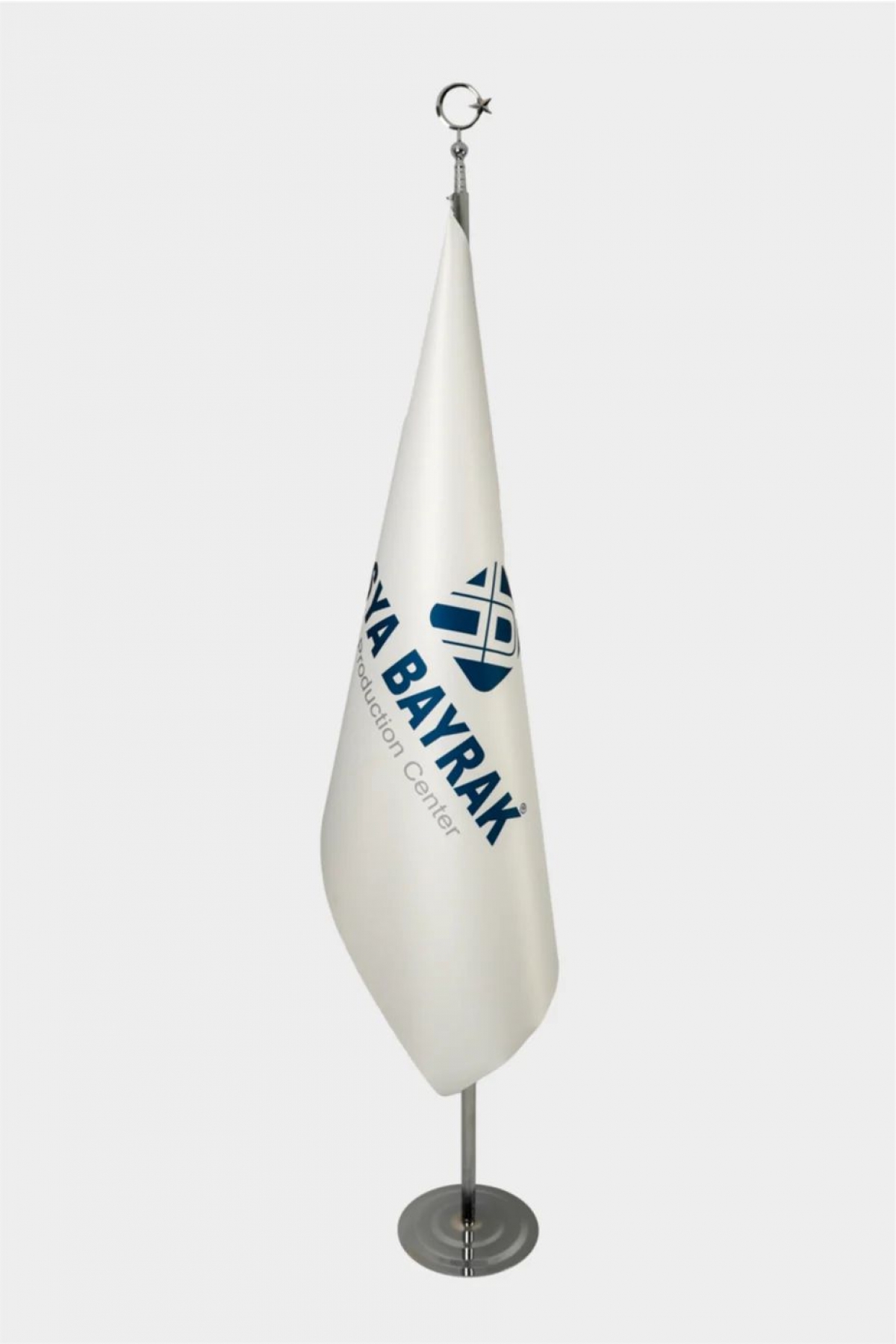 225 cm Saçaksız Krom Direkli Logolu Makam Bayrak