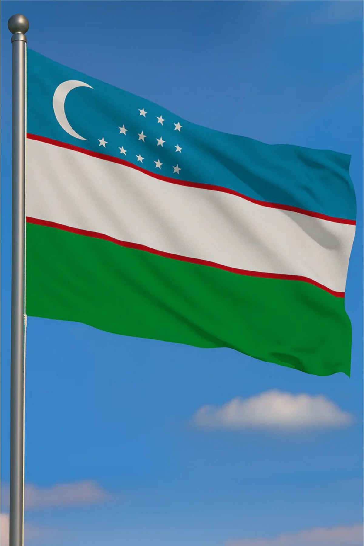 Özbekistan Bayrak 150x225cm