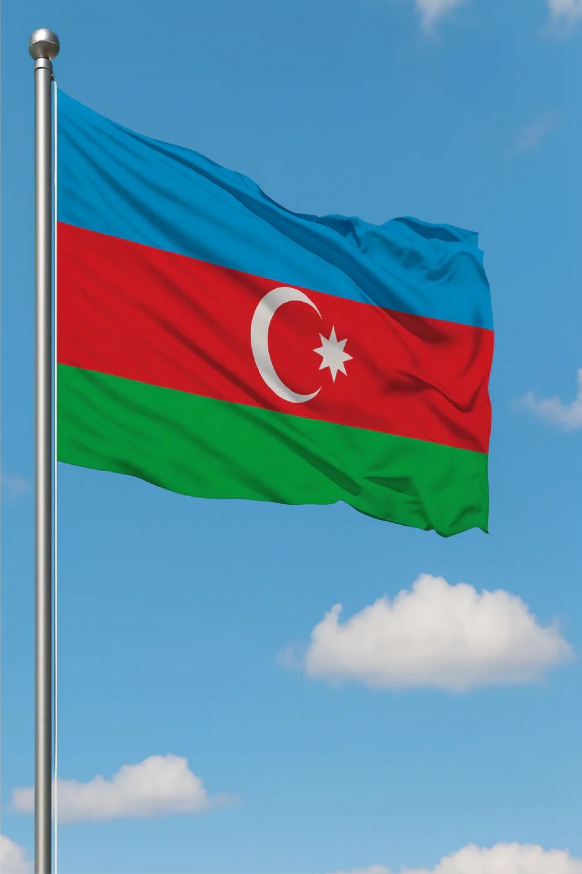 Azerbaycan Bayrak 80x120cm