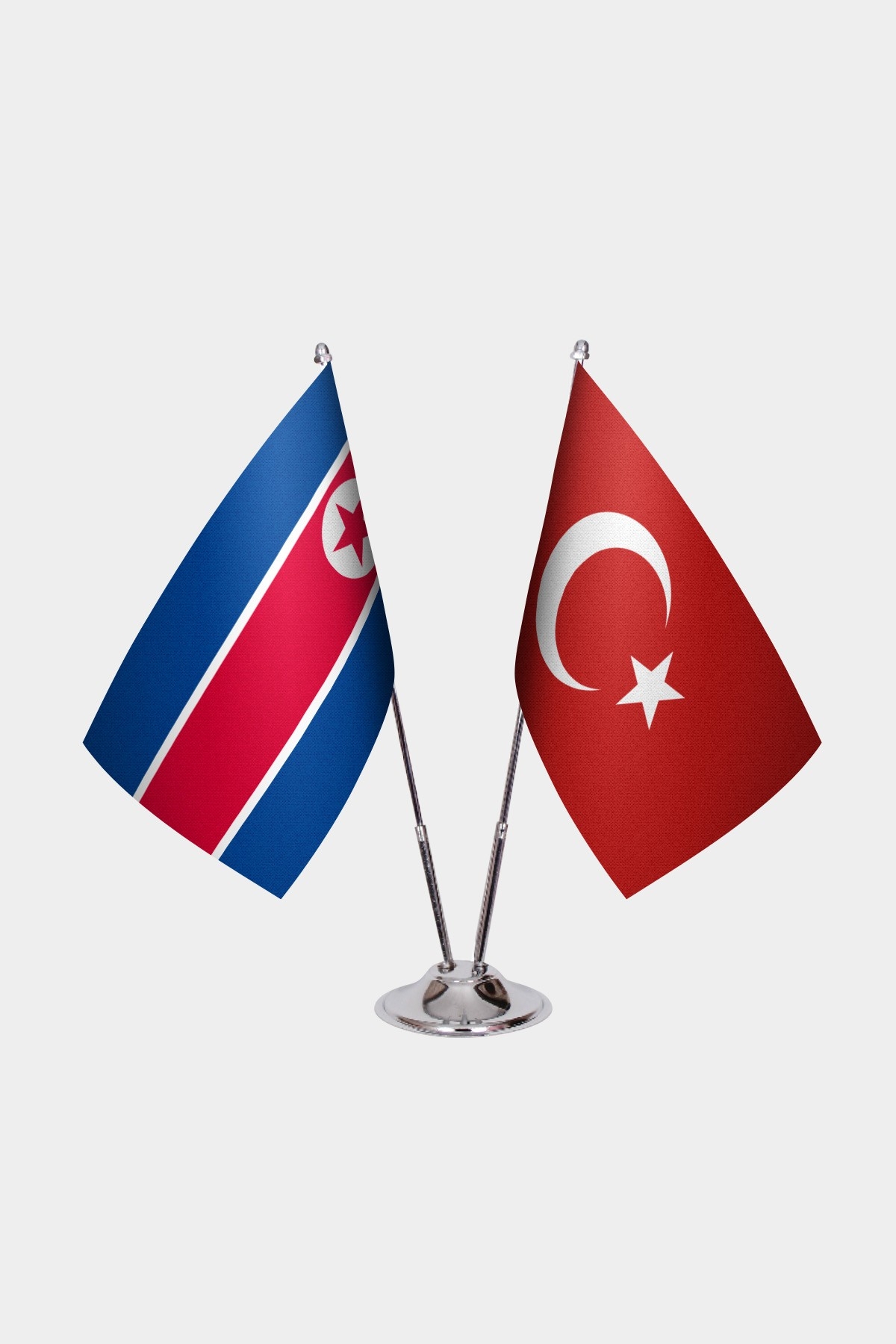 Kuzey Kore İkili Masa Bayrağı