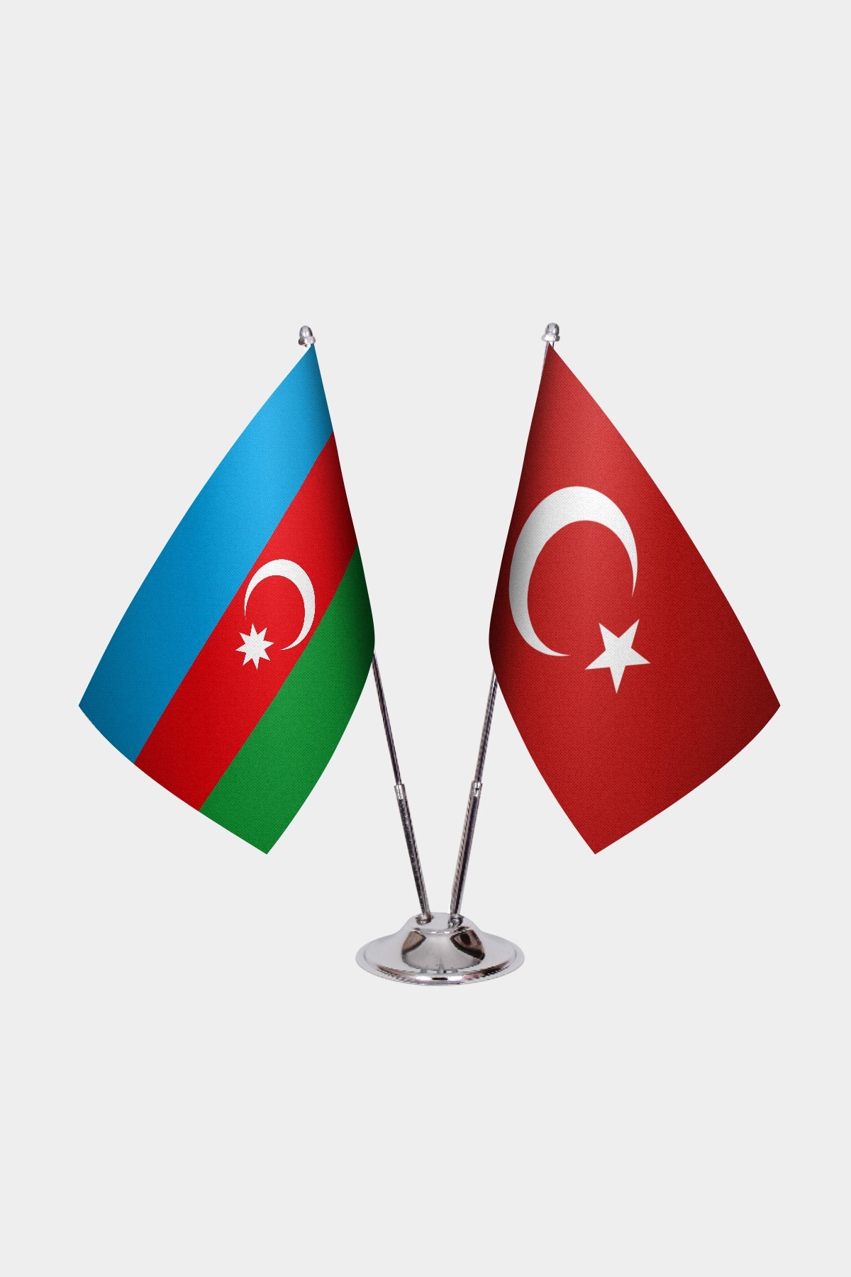 Azerbaycan İkili Masa Bayrağı