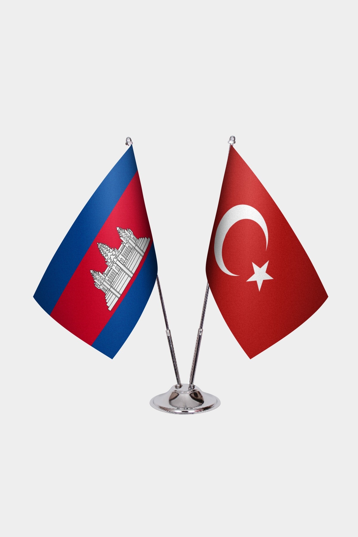 Kamboçya İkili Masa Bayrağı