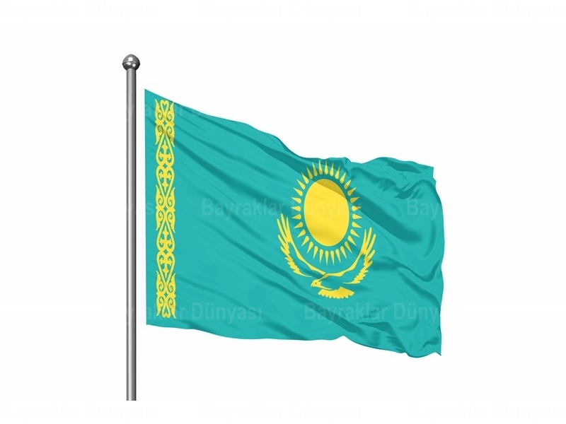 Kazakistan Bayrak 100x150cm 