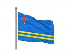 50x75 Aruba Gönder Bayrağı