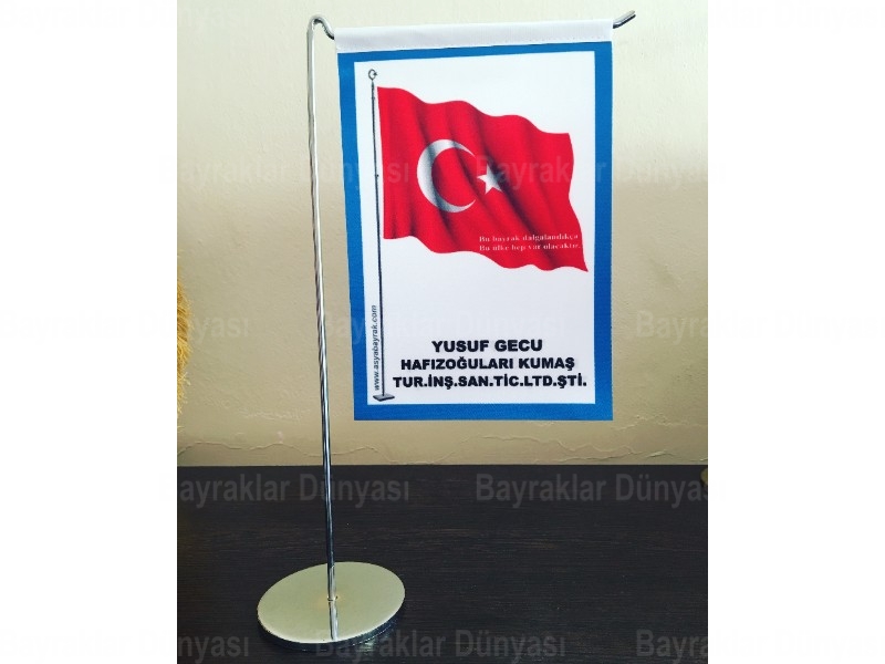 15cm L Krom Masa Bayrak Direği