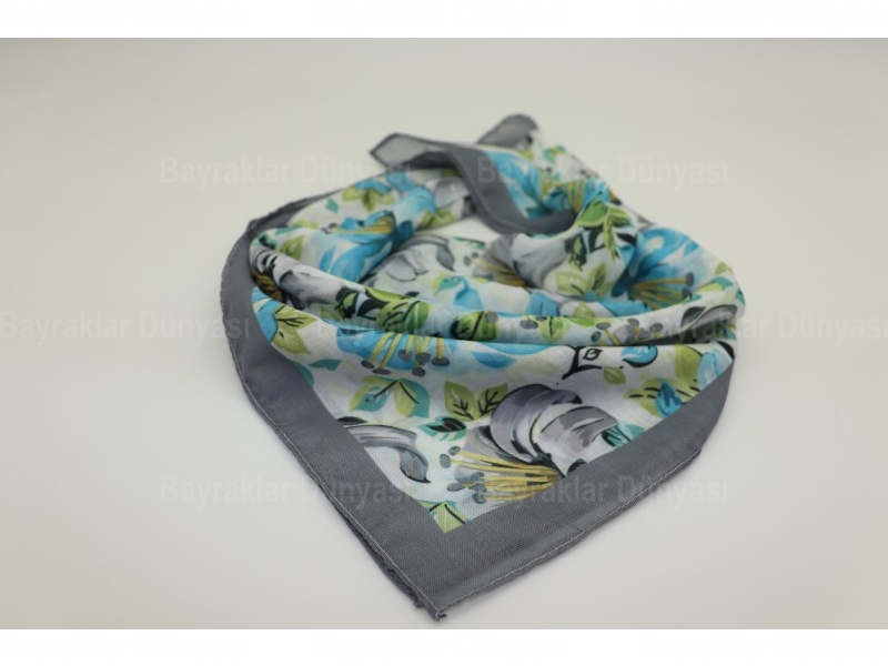 Çiçek Desenli Fular