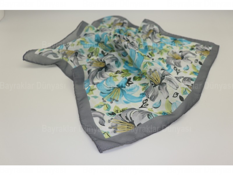Çiçek Desenli Fular