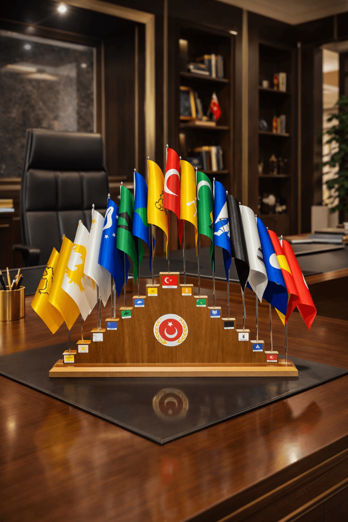 17'li Eski Türk Devletleri Bayrak Seti 