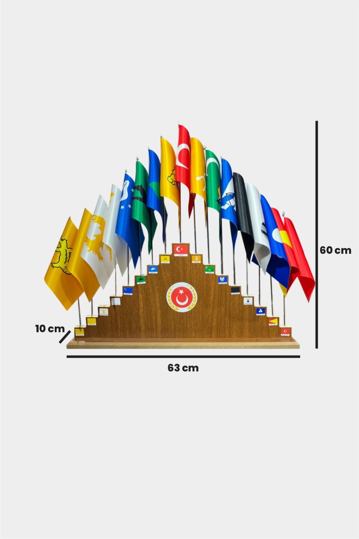 17'li Eski Türk Devletleri Bayrak Seti 