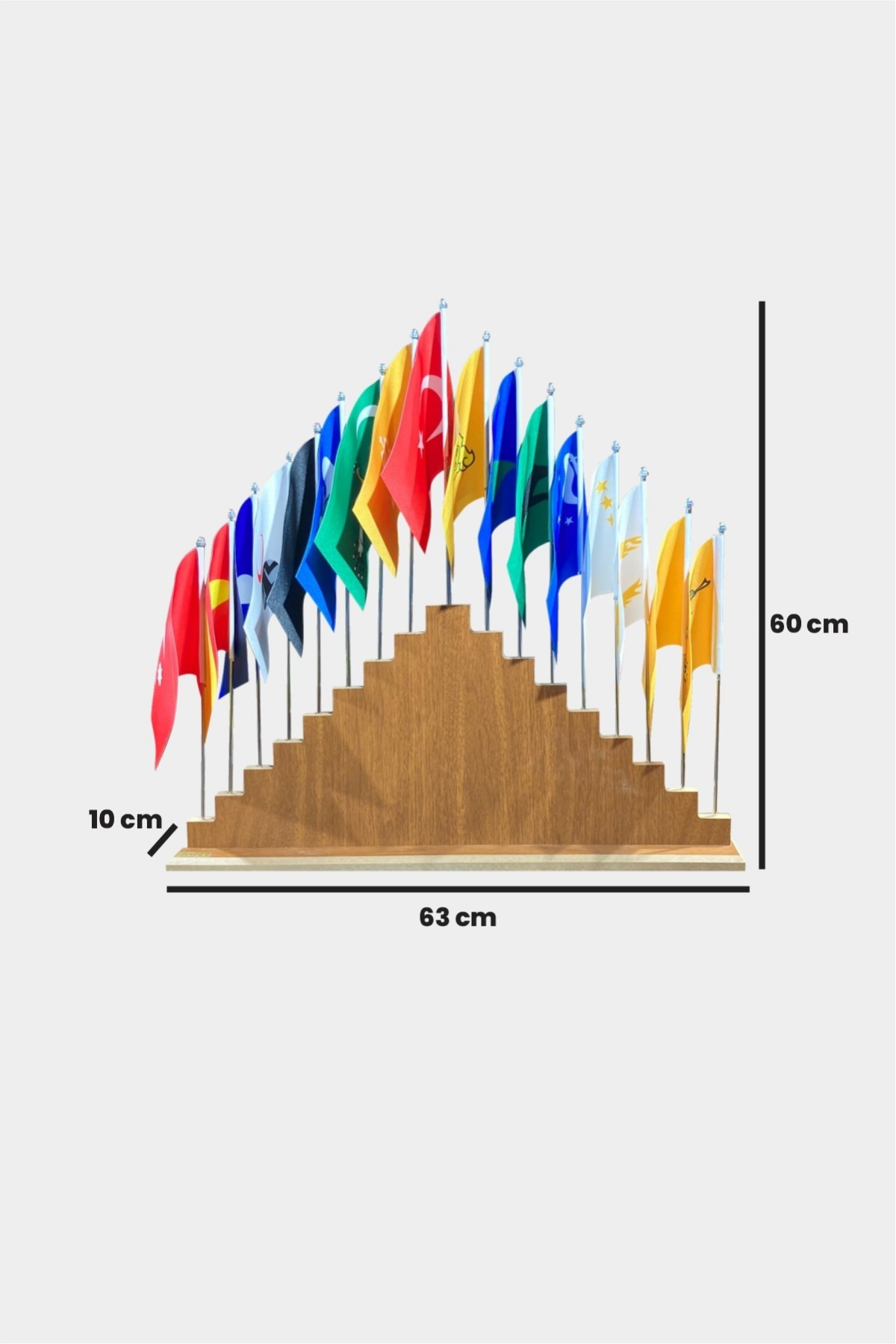 17'li Eski Türk Devletleri Bayrak Seti 