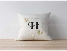 H Harfli Yastık Kılıf