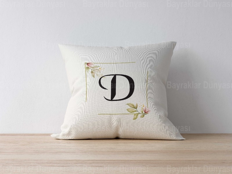 D Harfli Yastık Kılıf