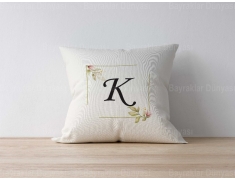K Harfli Yastık Kılıf