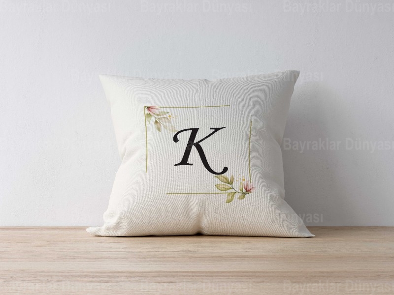 K Harfli Yastık Kılıf