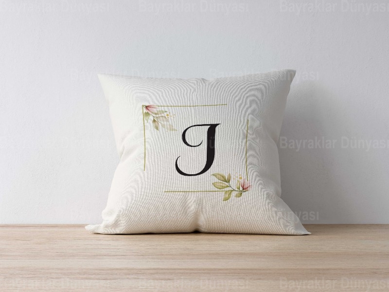 J Harfli Yastık Kılıf