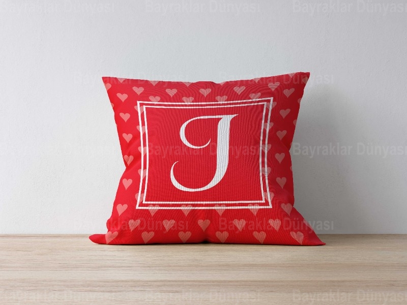 J Harfli Yastık Kılıf
