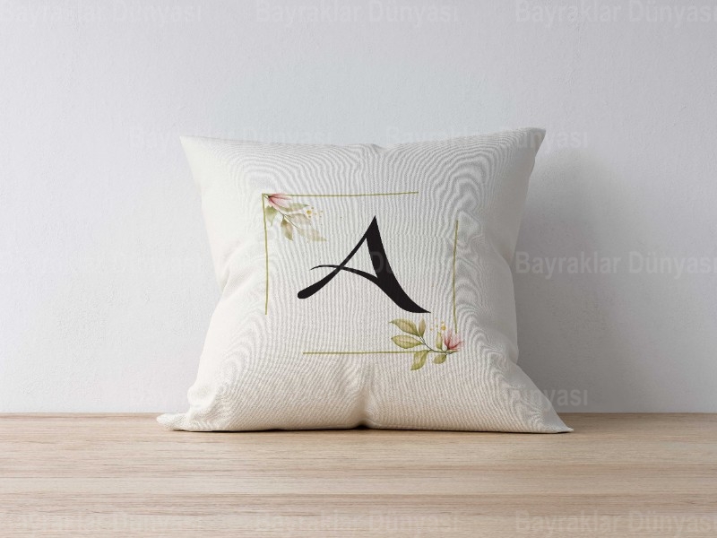 A Harfli Yastık Kılıf