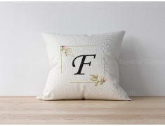 F Harfli Yastık Kılıf