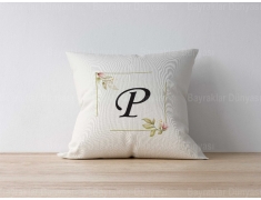 P Harfli Yastık Kılıf