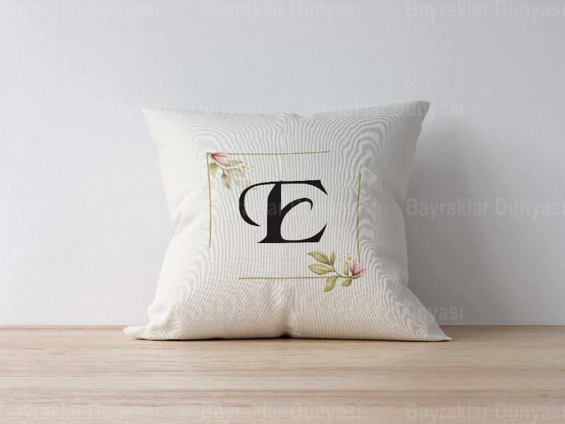 E Harfli Yastık Kılıf