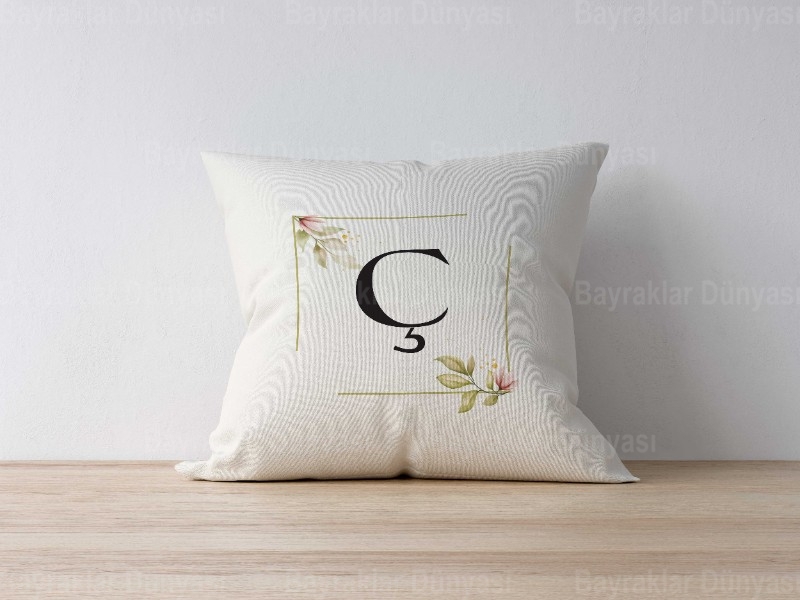 Ç Harfli Yastık Kılıf