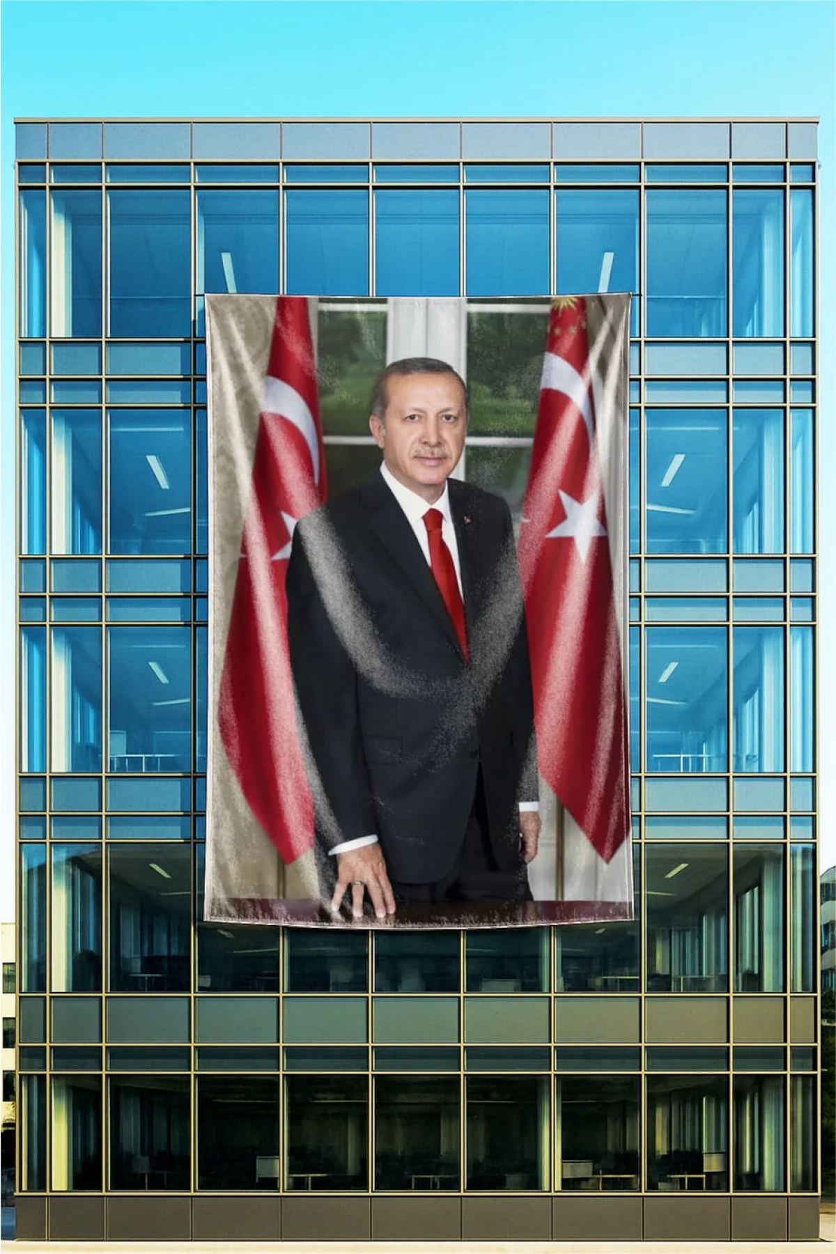 Recep Tayyip Erdoğan Posteri 400x600cm Raşel Kumaş