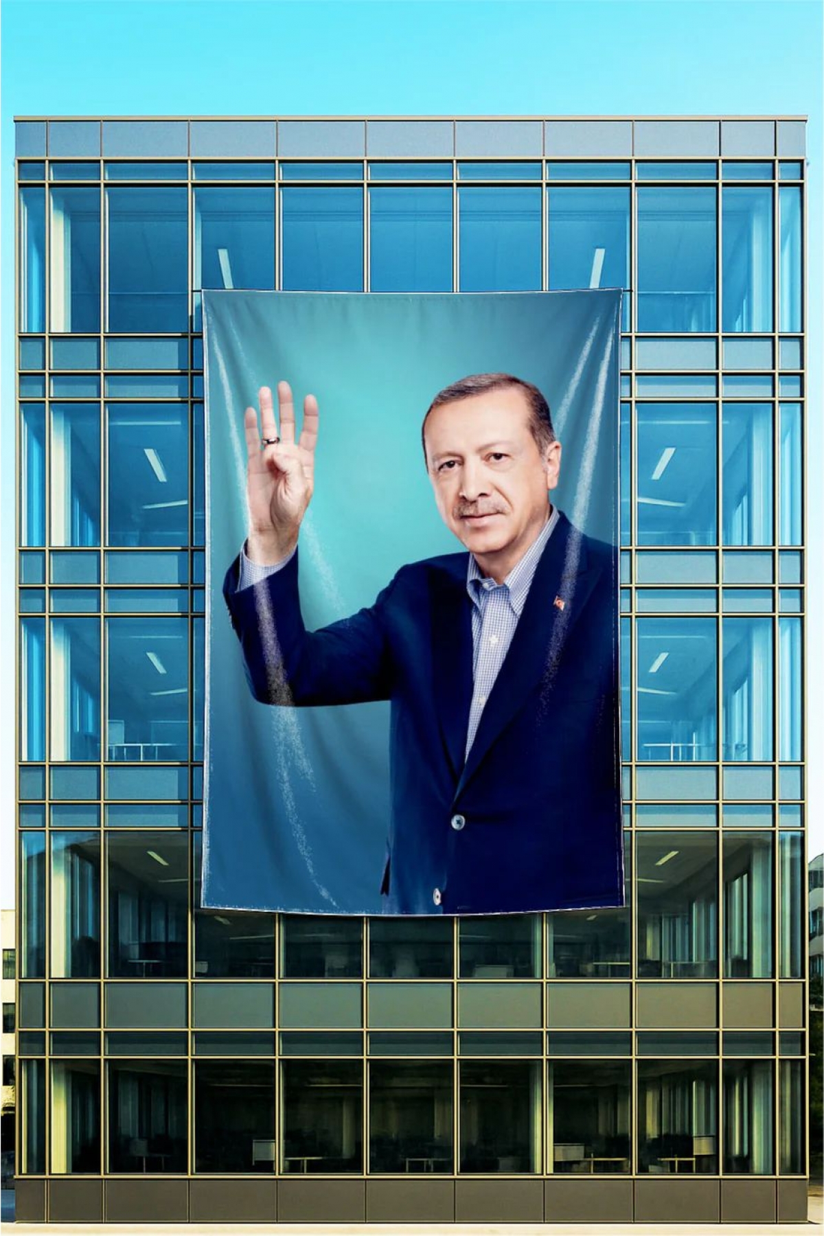 Recep Tayyip Erdoğan Posteri 300x450cm Raşel Kumaş