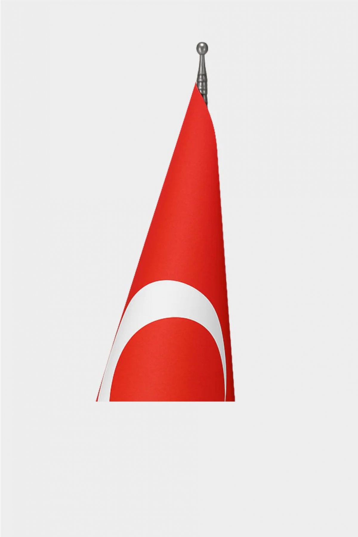 Türk Makam Bayrağı Krom Direk