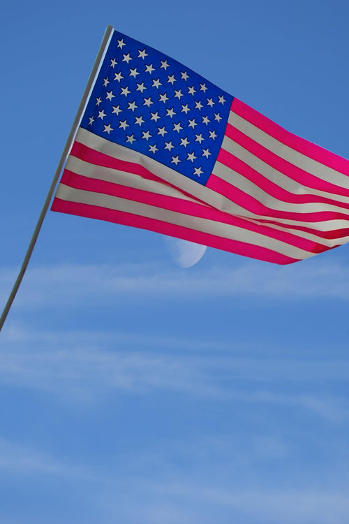 10'lu Paket Çubuklu Amerikan Bayrağı yakın çekim
