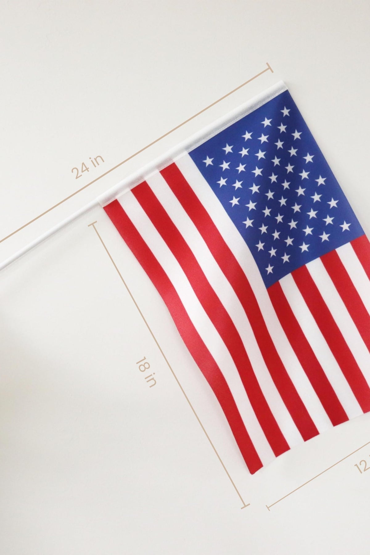 10'lu Paket Çubuklu Amerikan Bayrağı ölçü ve seçenekler