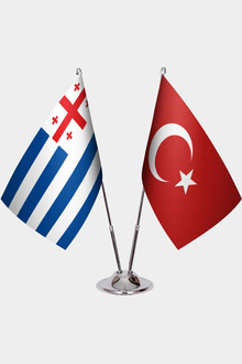 Acara ve Türkiye İkili Masa Bayrağı Seti