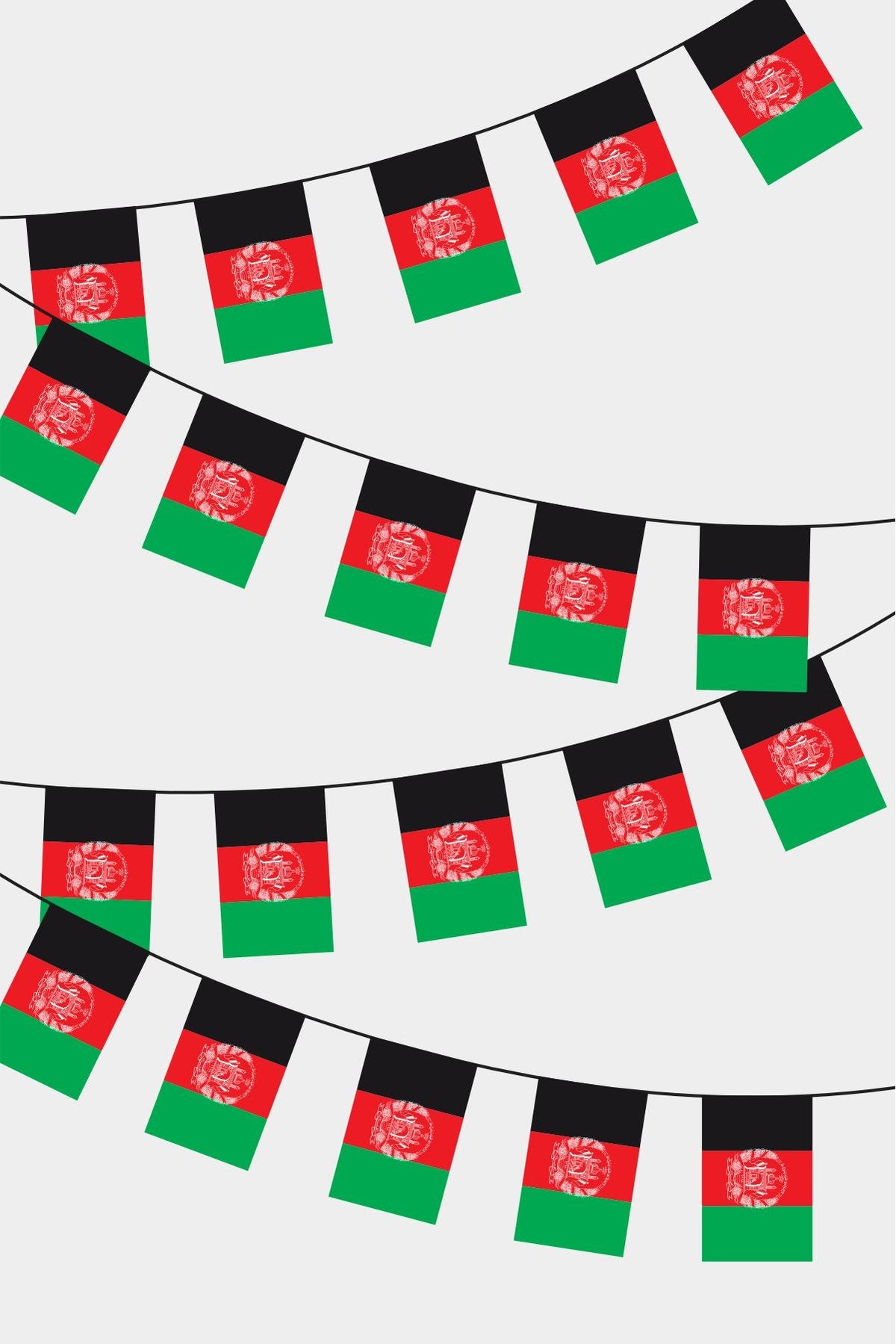 Afganistan Dikdörtgen Süsleme Bayrak