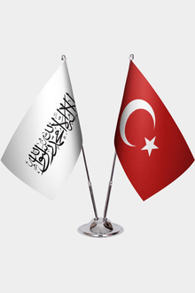 Afganistan İslam Emirliği ve Türkiye İkili Masa Bayrağı Seti