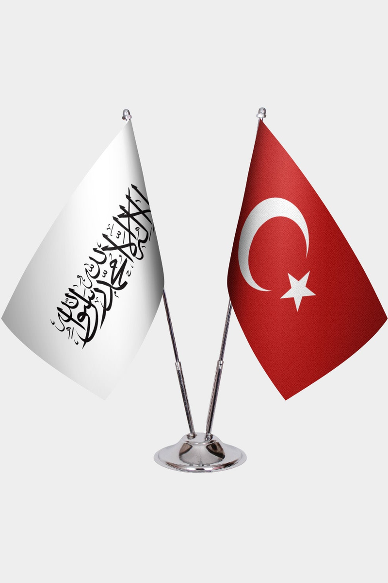 Afganistan İslam Emirliği ve Türkiye İkili Masa Bayrağı Seti