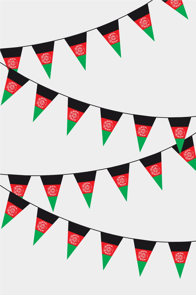 Afganistan Üçgen Süsleme Bayrak