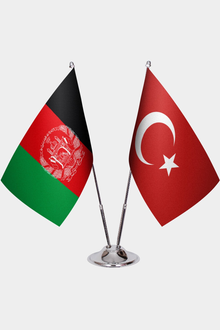 Afganistan ve Türkiye İkili Masa Bayrağı Seti