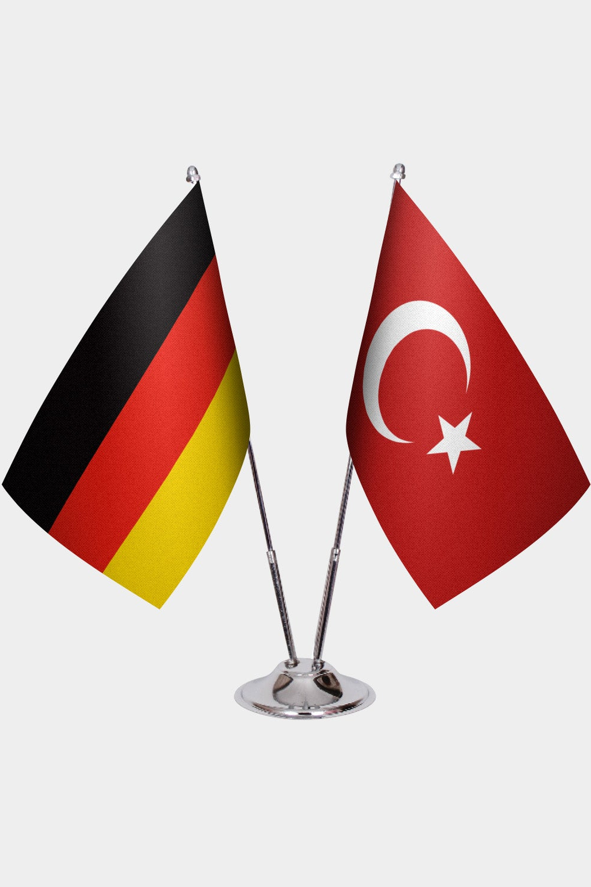 Almanya ve Türkiye İkili Masa Bayrağı Seti
