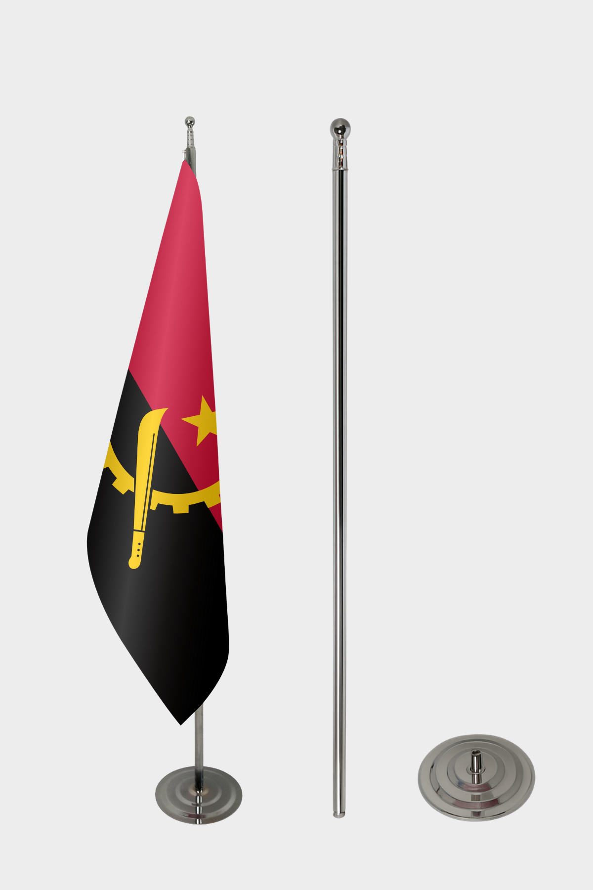 Angola Makam Bayrağı Seti yakın çekim