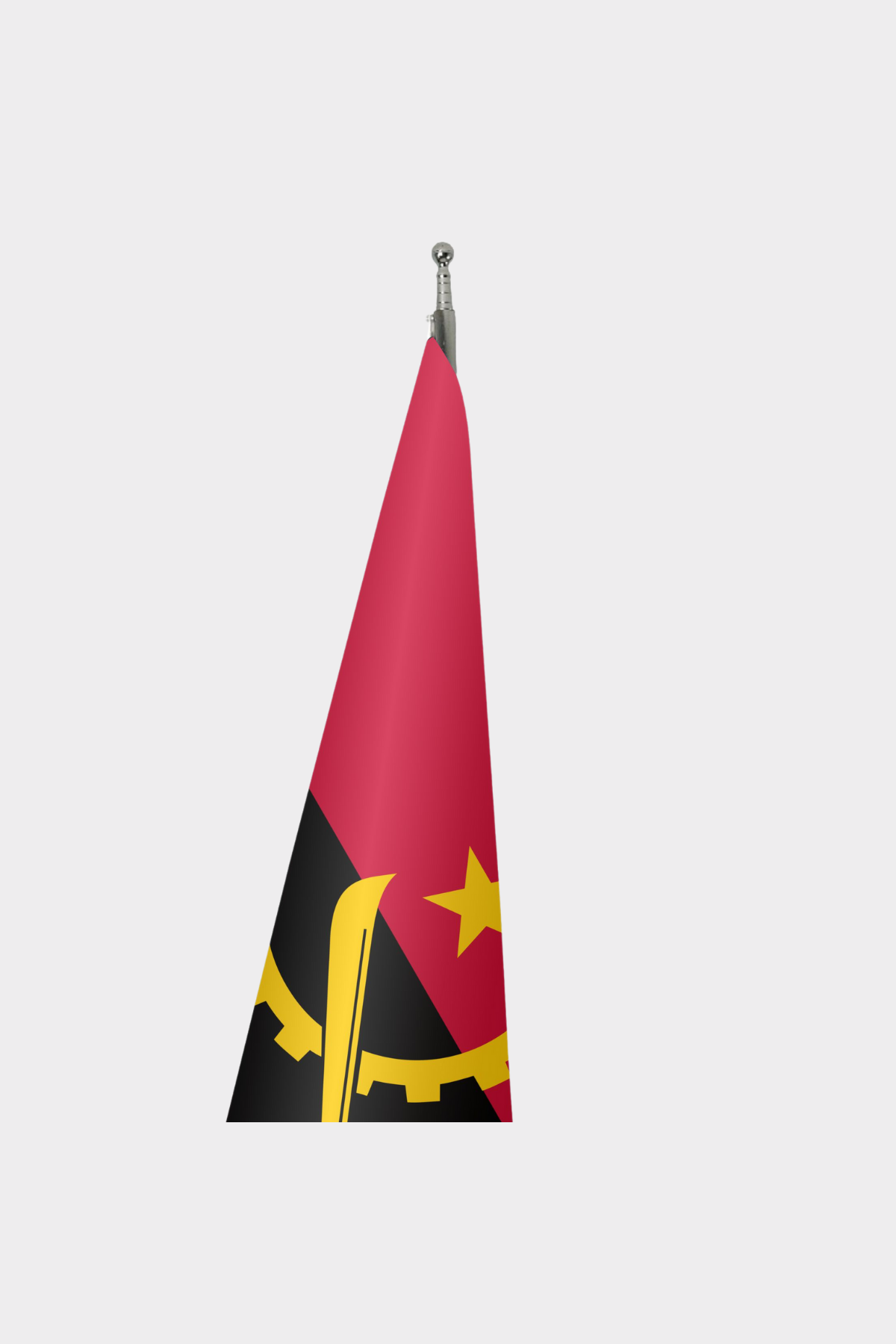 Angola Makam Bayrağı Seti detay görünümü