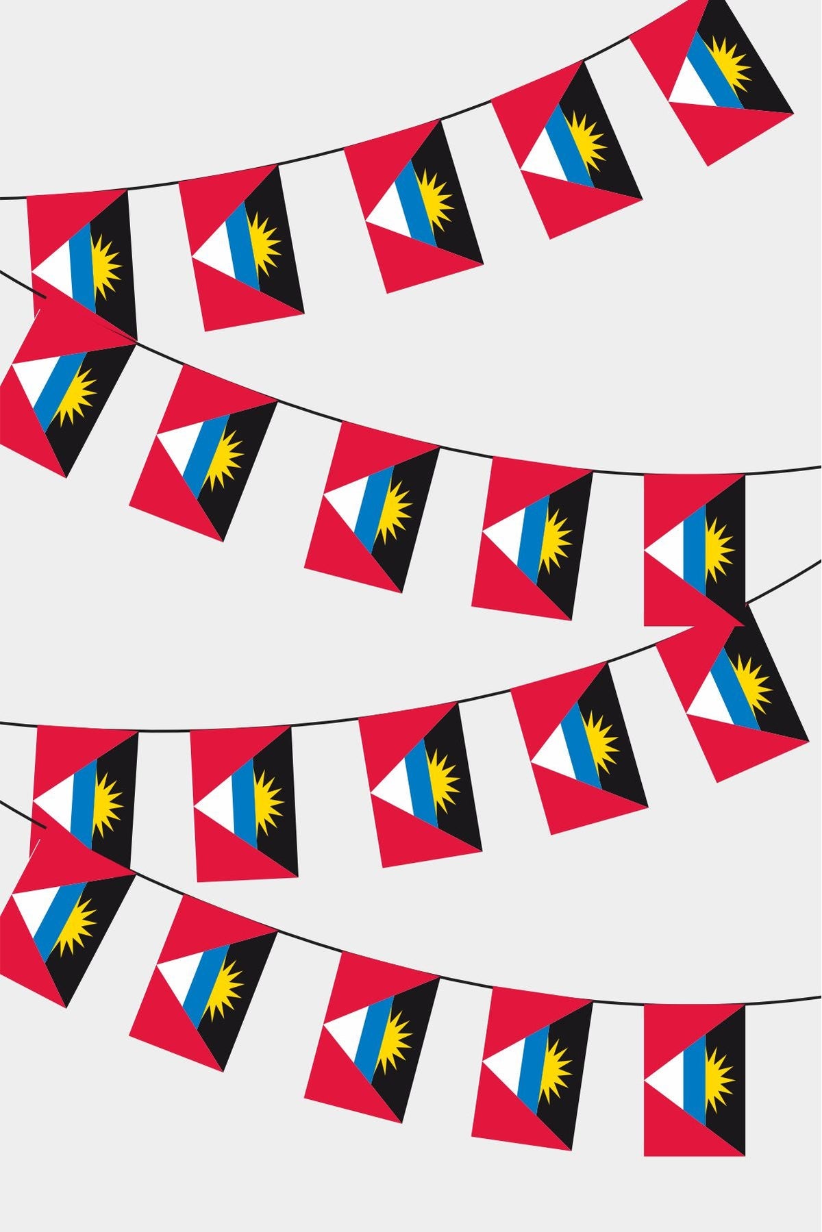 Antigua ve Barbuda Dikdörtgen Süsleme Bayrak